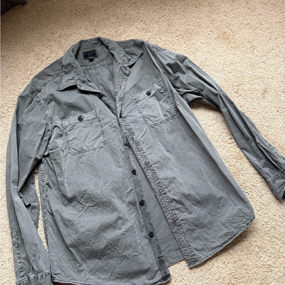Converse Vintage Gray Button Down Shirt